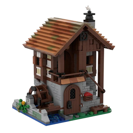 Medieval Water Mill MOC Village Architecture Building Kit - 1