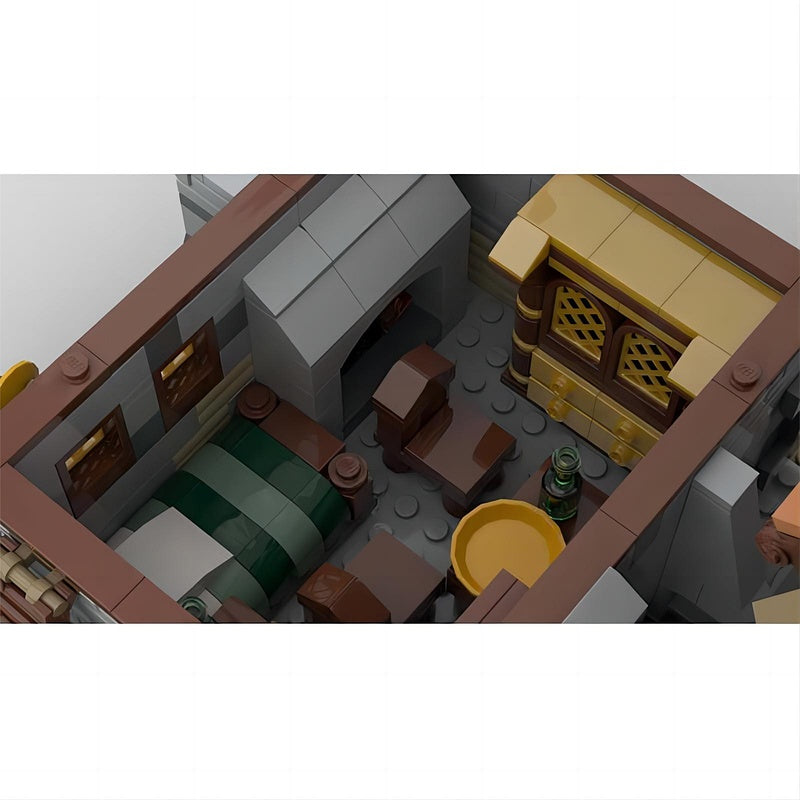 Medieval Windmill & Farmer Barn MOC Rural Architecture Building Kit - 5