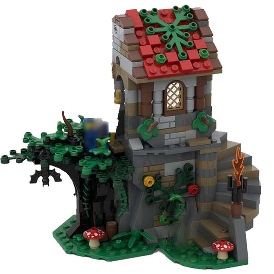 Medieval Wizard's Tower MOC Building Kit | Fantasy Castle Architecture - 1