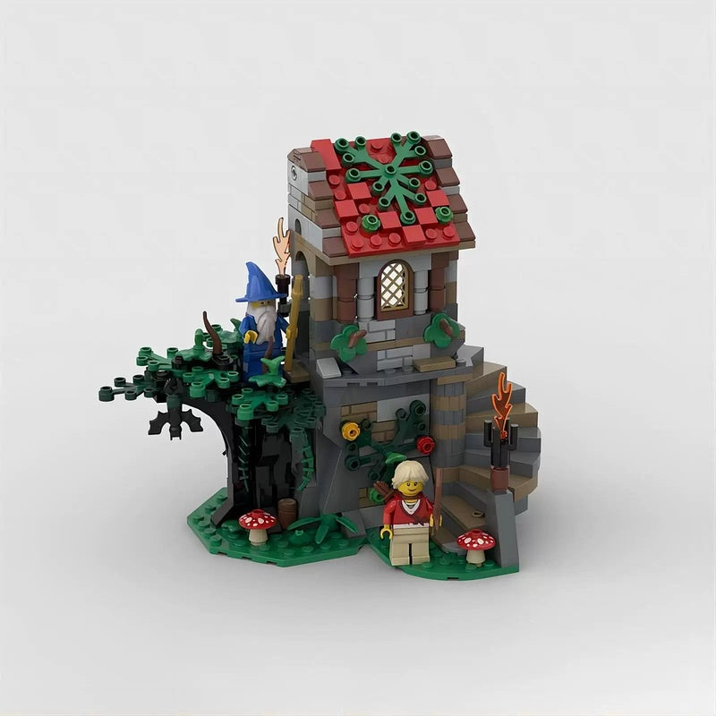 Medieval Wizard's Tower MOC Building Kit | Fantasy Castle Architecture - 3