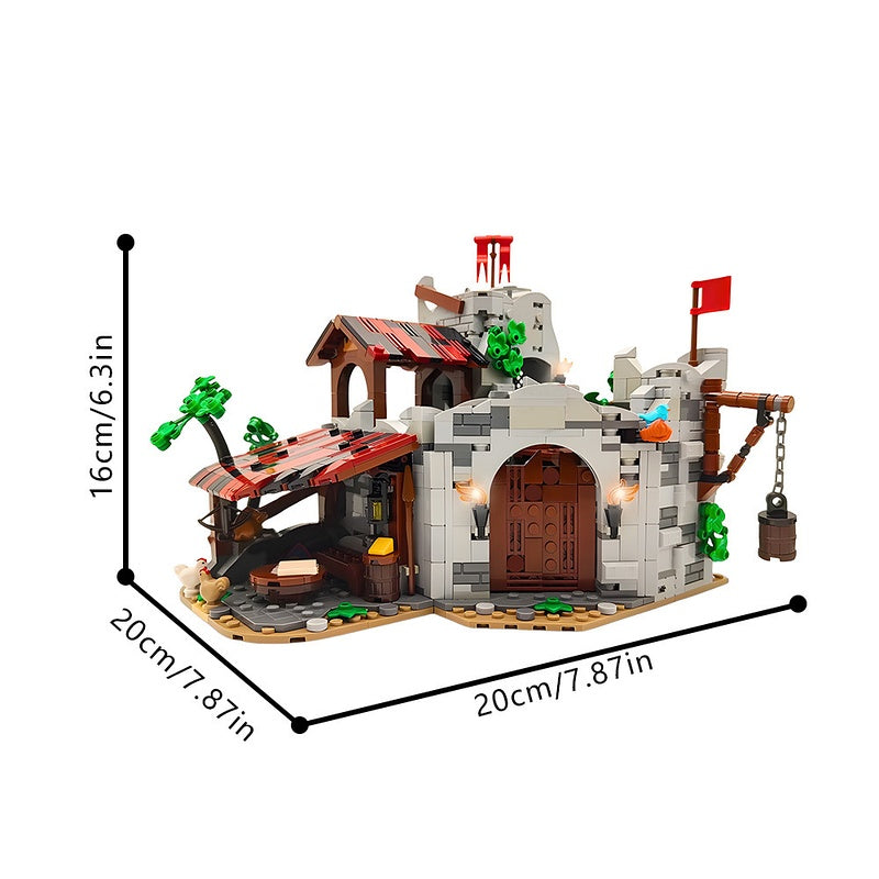 Medieval Wolf Den Fortress MOC Building Set - 3