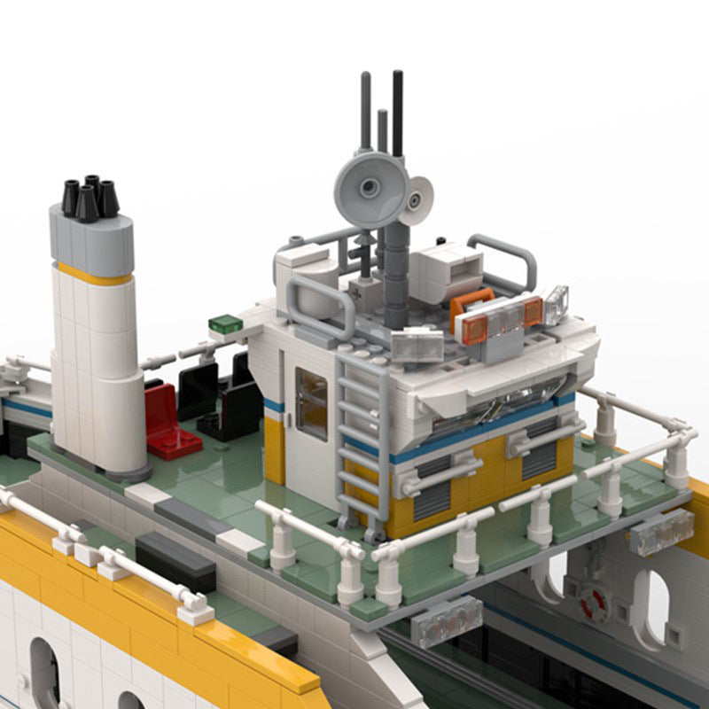 Medium Sized Car Ferry Building Kit | LEGO-Compatible MOC - 2
