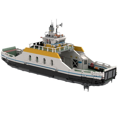 Medium Sized Car Ferry Building Kit | LEGO-Compatible MOC - 4