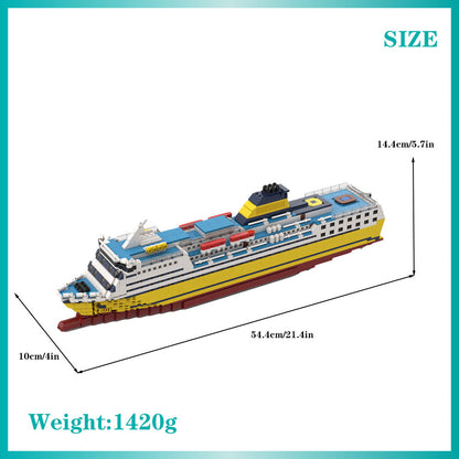Mega Express Building Kit | Italian Cruiseferry Ship | LEGO-Compatible MOC - 3