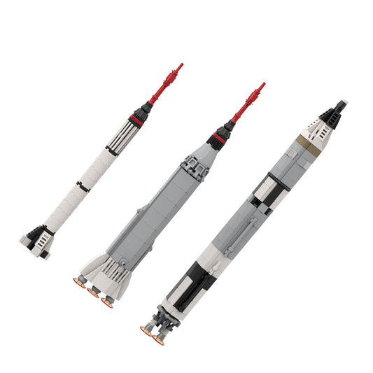 Mercury & Gemini Rocket Collection Building Kit | LEGO-Compatible MOC - 1