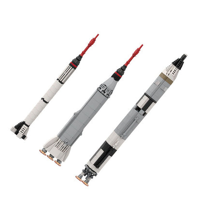 Mercury & Gemini Rocket Collection MOC Building Kit | Spacecraft Model - 1