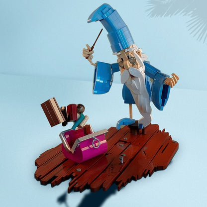 Merlin Fantasy Wizard MOC Building Kit | Medieval Character Figure Model - 2
