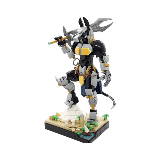 Metal Anubis MOC Building Kit | Ancient Mechanical Guardian Model - 1