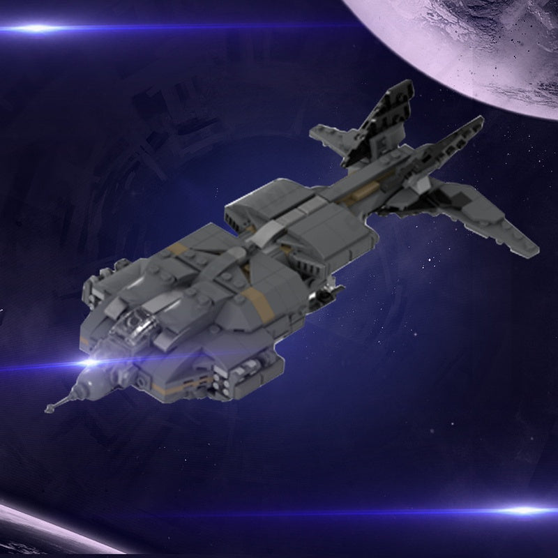Micro Alien Utility Dropship Flying Vehicle Building Kit | LEGO-Compatible MOC - 2