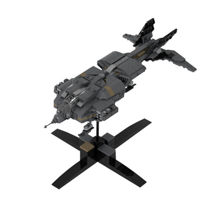 Micro Alien Utility Dropship MOC Flying Vehicle Building Kit - 1