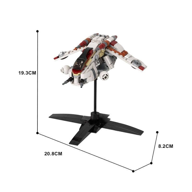 Micro Galactic Gunship MOC Building Kit | Sci-Fi Spacecraft Model - 4
