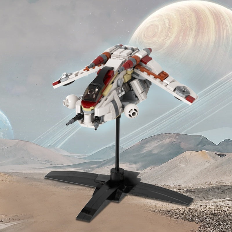 Micro Galactic Gunship MOC Building Kit | Sci-Fi Spacecraft Model - 5