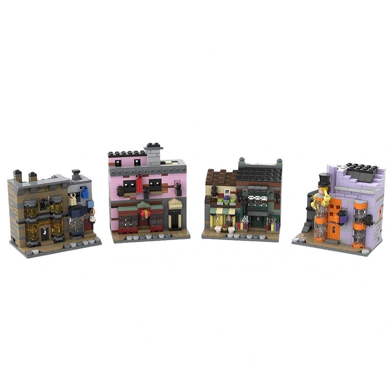 Micro Magic Alley Wizarding Street Building Kit | LEGO-Compatible MOC - 3