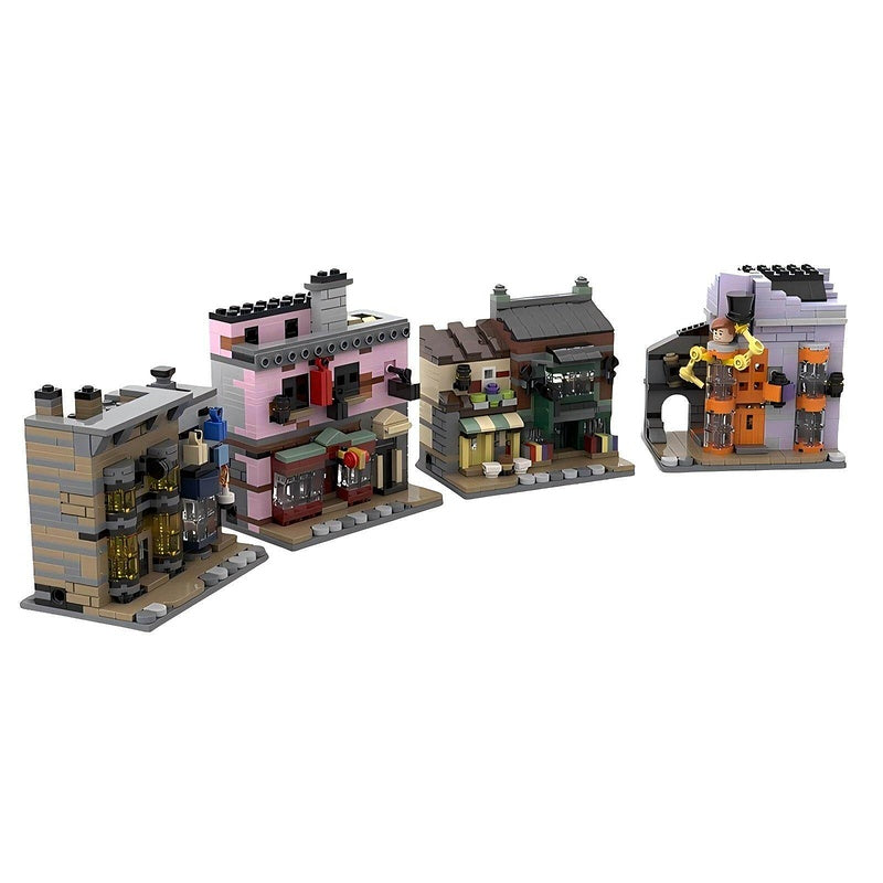 Micro Magic Alley Wizarding Street Building Kit | LEGO-Compatible MOC - 4