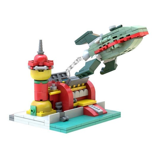 Micro Space Courier Hub & Cargo Ship MOC Diorama Building Kit - 1