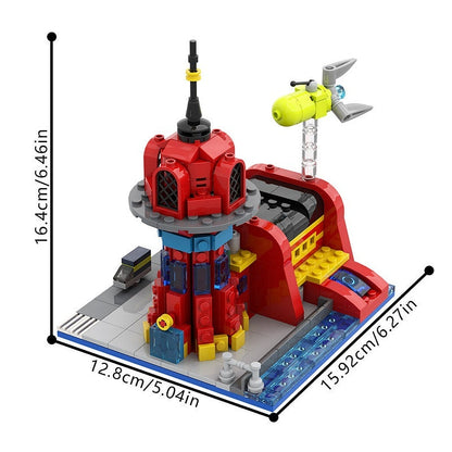 Micro Space Courier Hub & Cargo Ship MOC Diorama Building Kit - 6