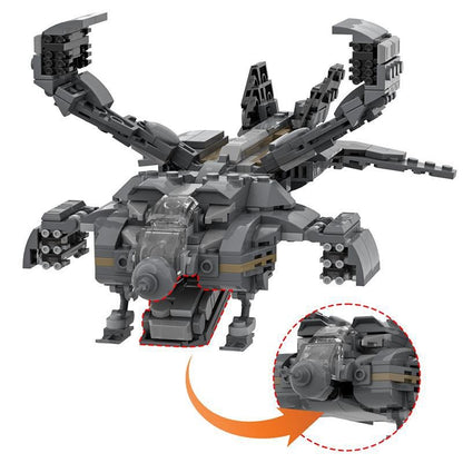 Micro Space Gunship Dropship Lander Type Building Kit | LEGO-Compatible MOC - 2