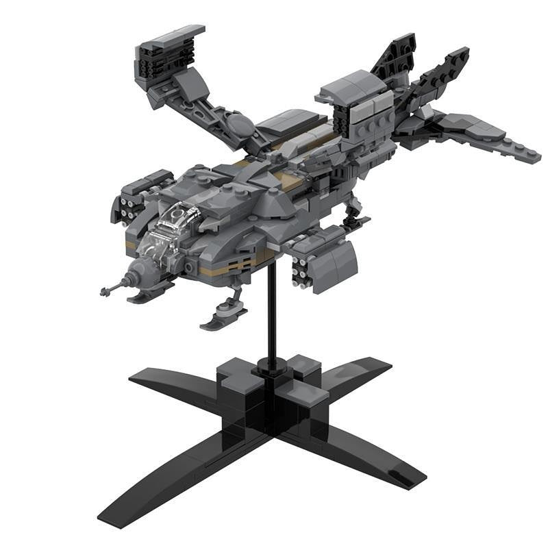 Micro Space Gunship Dropship Lander Type Building Kit | LEGO-Compatible MOC - 5