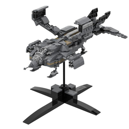 Micro Space Gunship Dropship Lander Type Building Kit | LEGO-Compatible MOC - 5
