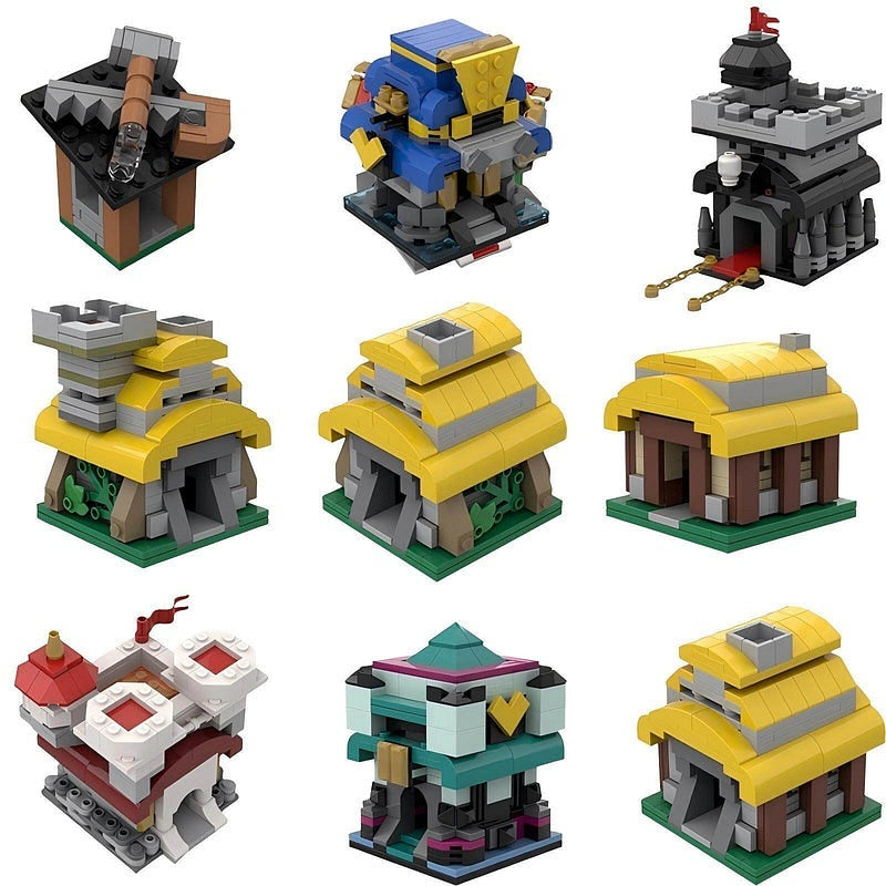 Micro Strategy Base Town Hall Lv1-16 MOC Building Kit | Tactical Base Model - 1