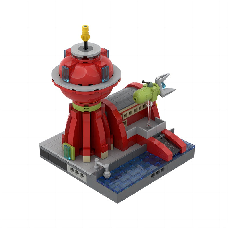 Micropolis Futuristic Delivery Hub MOC Building Kit - 1