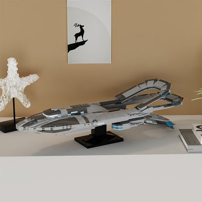 Mid-Scale Quantum Drive Exploration Starship Building Kit | LEGO-Compatible MOC - 4