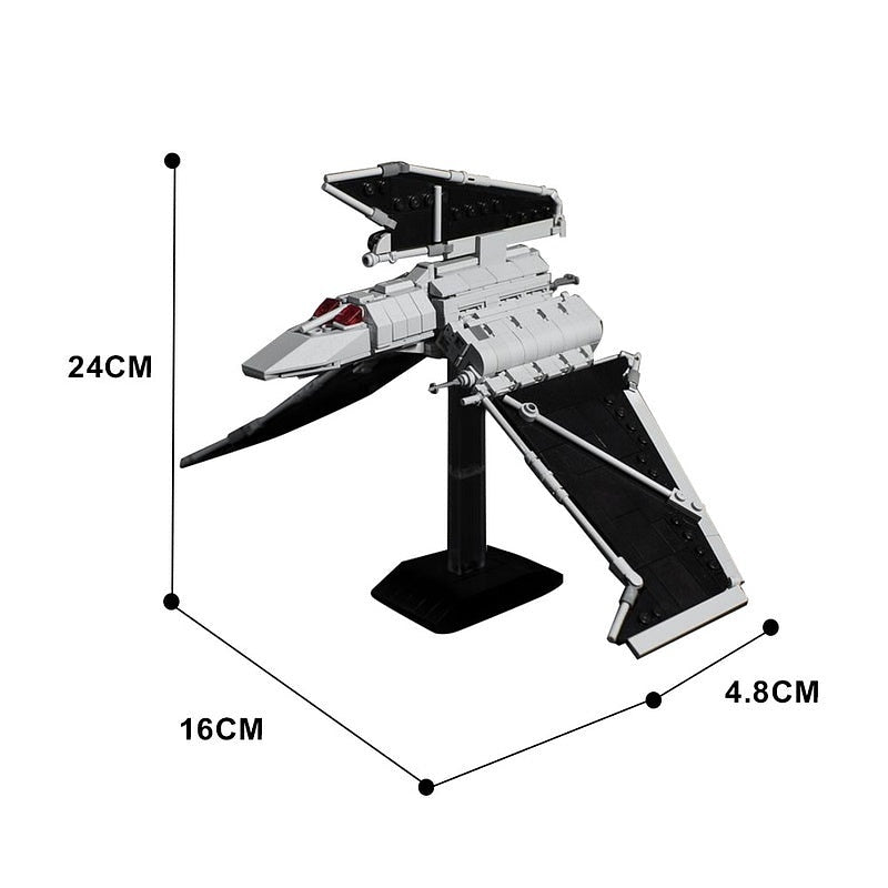 Midi-Scale Elite Commando Gunship MOC Spacecraft Building Kit - 5