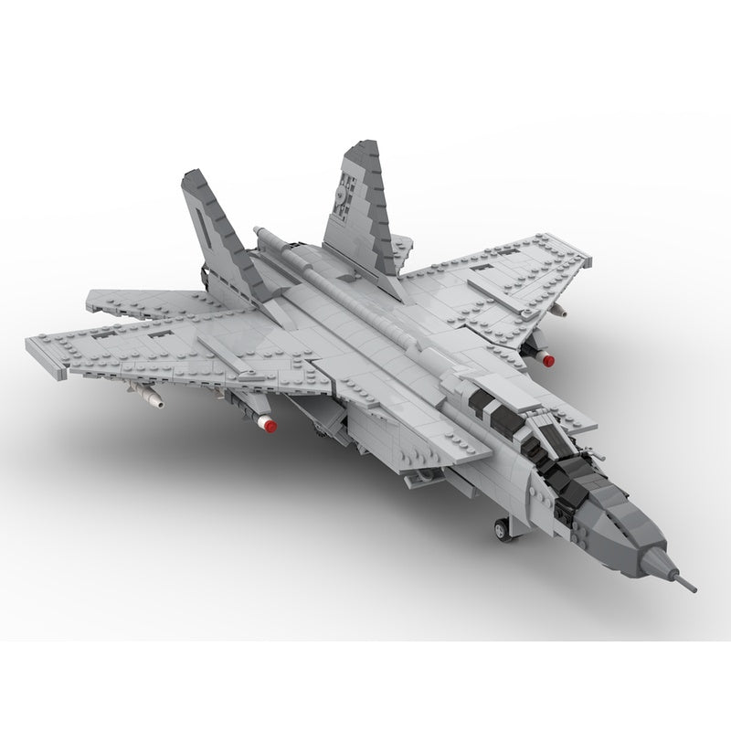 MiG-31 High-Speed Interceptor Fighter Jet MOC Building Kit - 1