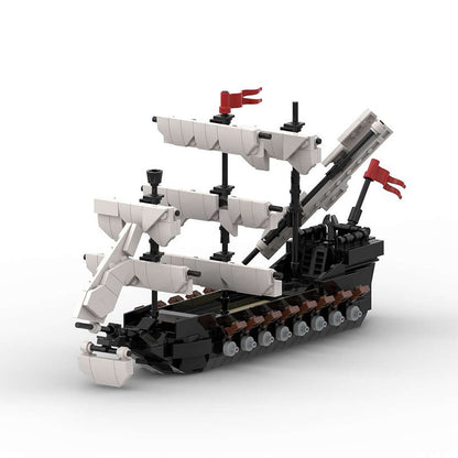 Mini Black Sailship MOC Building Kit | Compact Sailing Vessel Model - 4