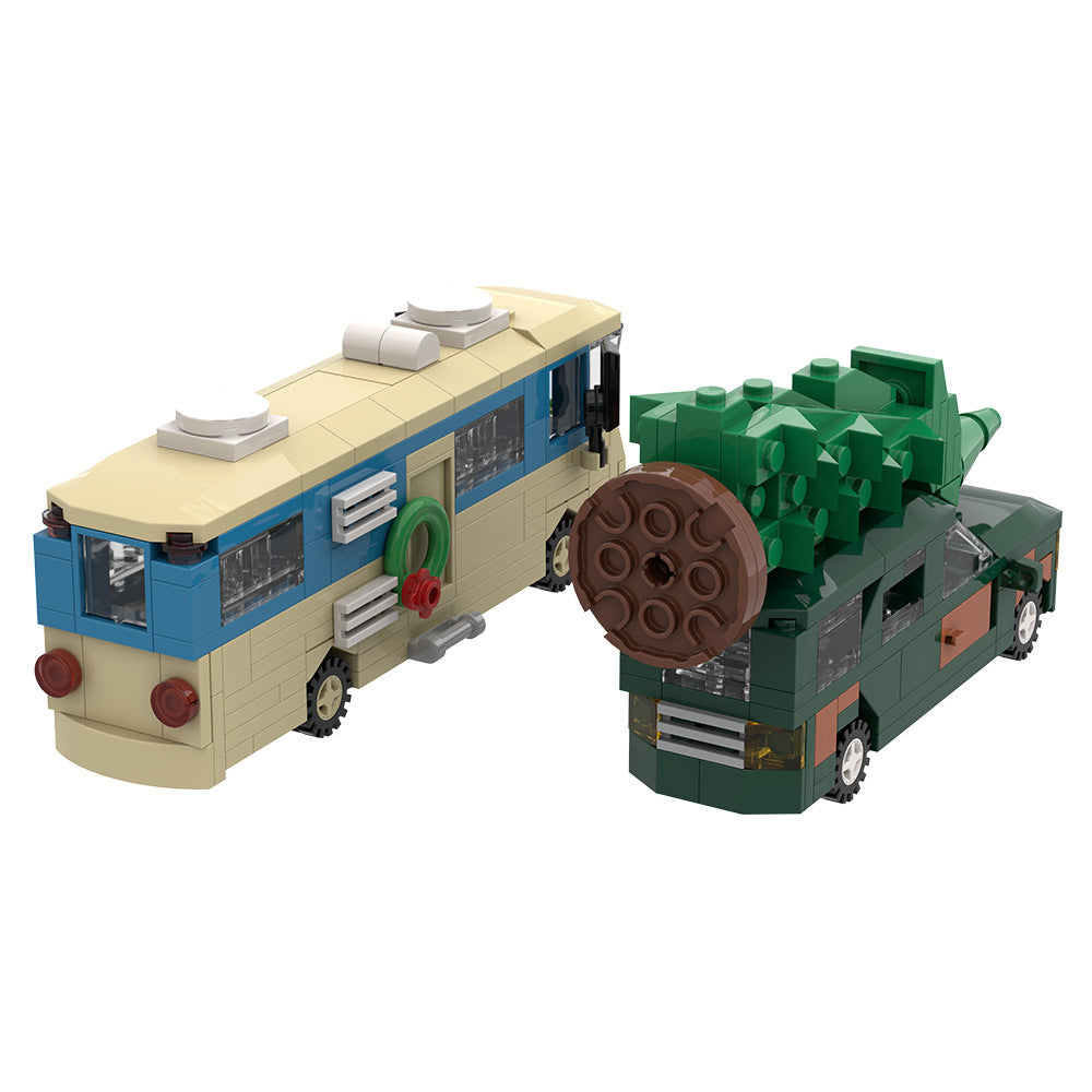 mini cousin eddie rv building kit |  christmas vacation | lego compatible moc - 5