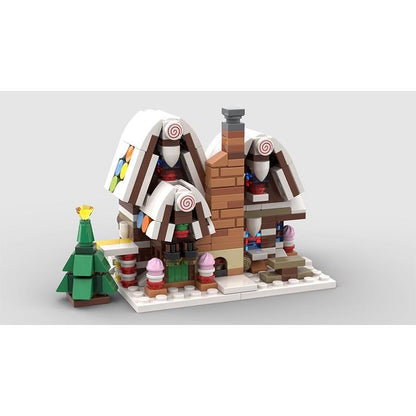 Mini Gingerbread House MOC Building Kit | Winter Village Holiday Model - 2