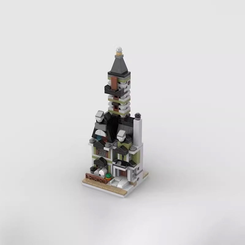 Mini Haunted House MOC Building Kit | Gothic Modular Architecture - 3