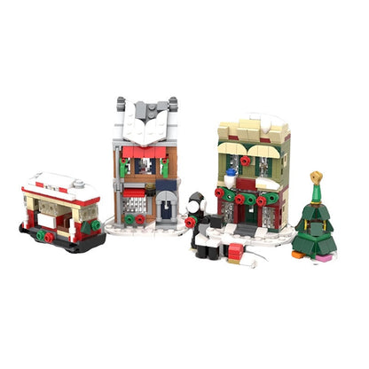 Mini Holiday Main Street MOC Building Kit | Christmas Street Scene - 6