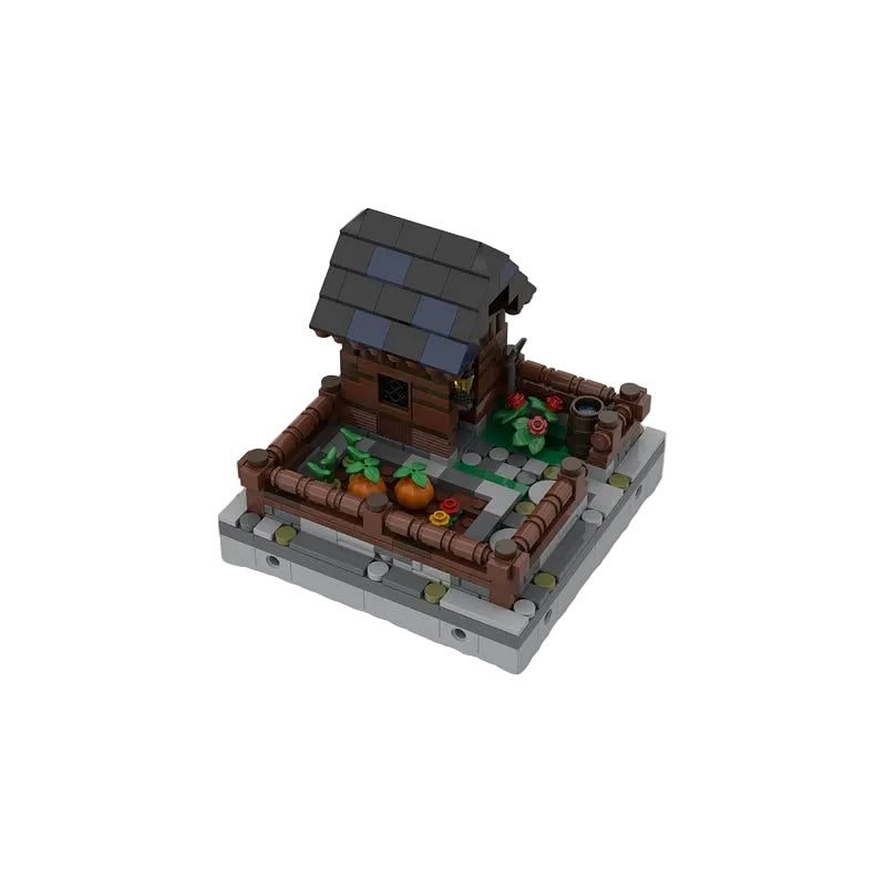 Mini Medieval Garden MOC Building Kit | Fantasy Village Architecture - 2