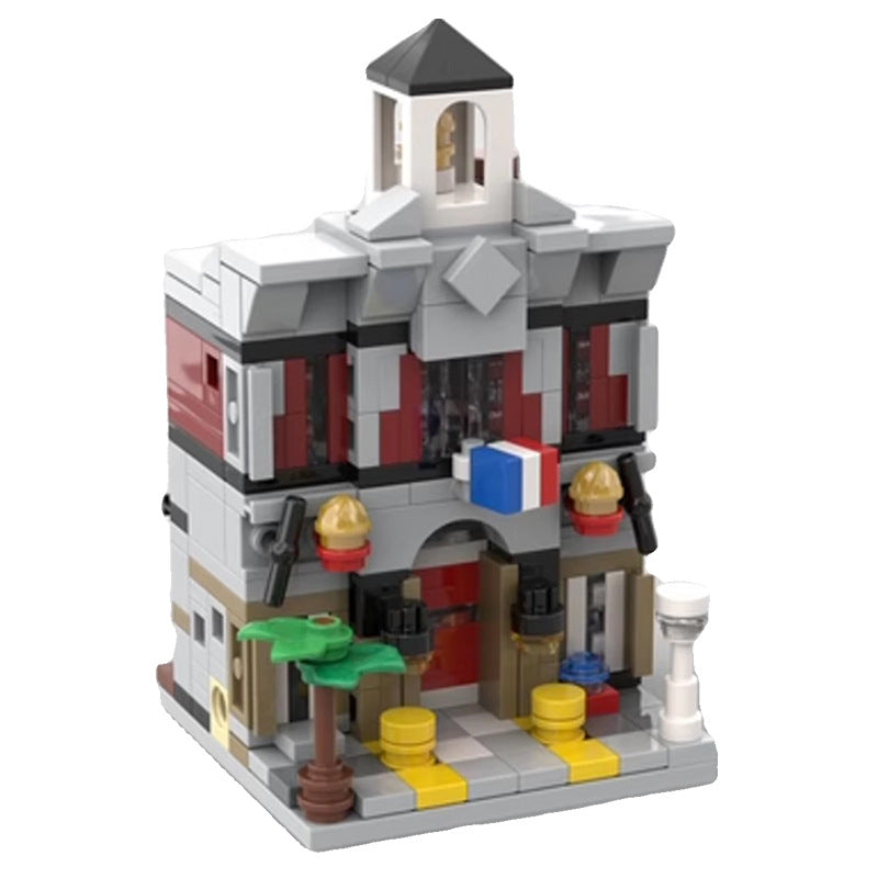 mini modular 10197 fire brigade building set | moc-104289 - 5
