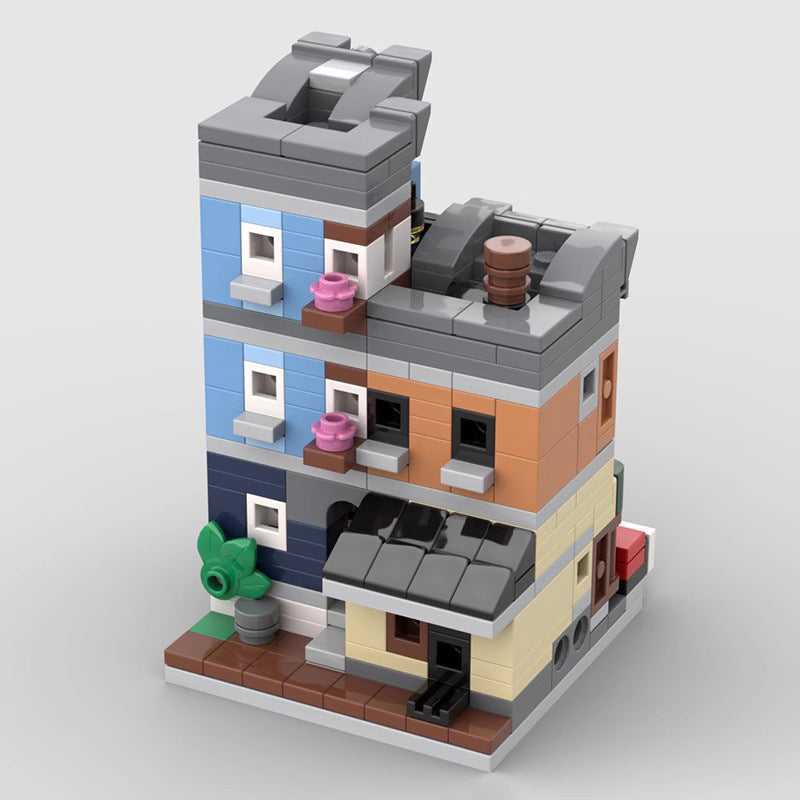 mini modular 10246 detectives office building set | moc-105444 - 3