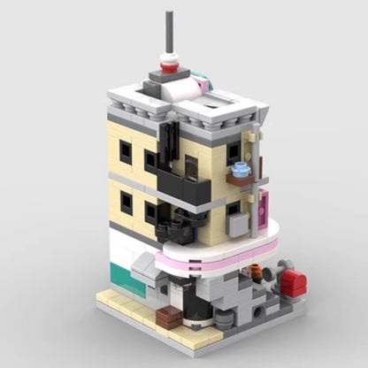 mini modular 10260 downtown diner building set | moc-105259 - 2