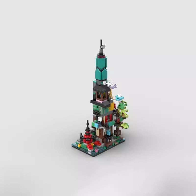 mini modular 71741 ninjago city gardens building set | moc-107816 - 2