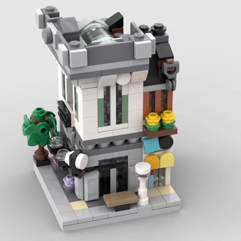 Mini Modular Brick Bank MOC Building Kit | Urban Architecture Model - 6
