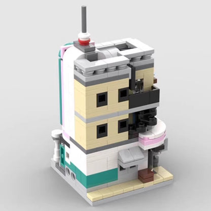 Mini Modular Downtown Diner Building Kit | LEGO-Compatible MOC - 4