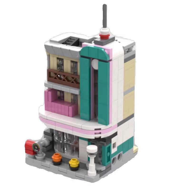 Mini Modular Downtown Diner MOC Building Kit - 5