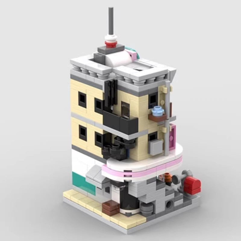Mini Modular Downtown Diner MOC Building Kit - 6