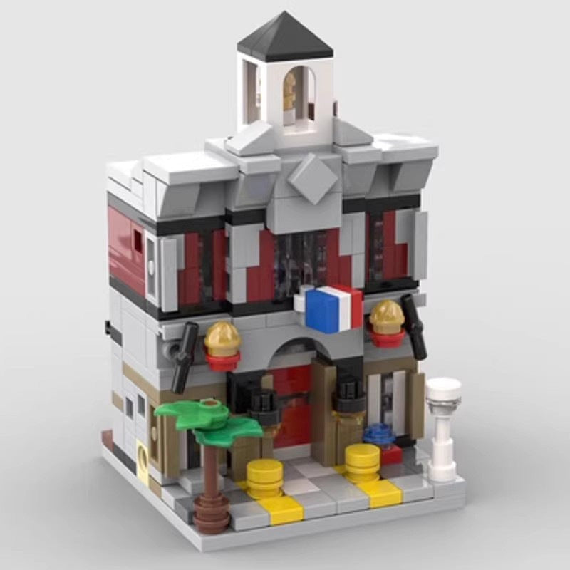 Mini Modular Fire Brigade MOC Building Kit | City Fire Station Model - 2