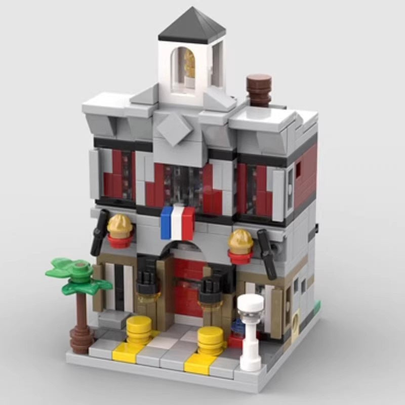 Mini Modular Fire Brigade MOC Building Kit | City Fire Station Model - 5