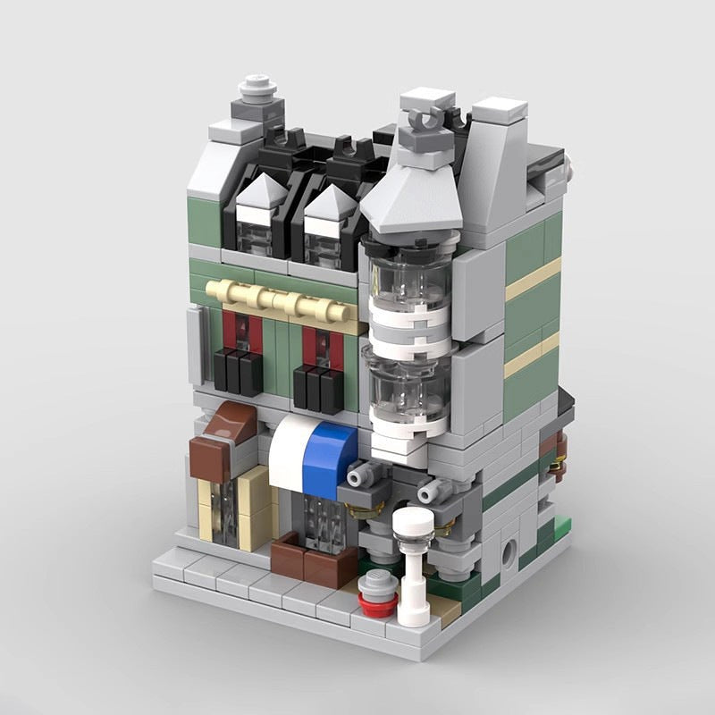 Mini Modular Green Grocer MOC Building Kit | City Store Architecture - 3