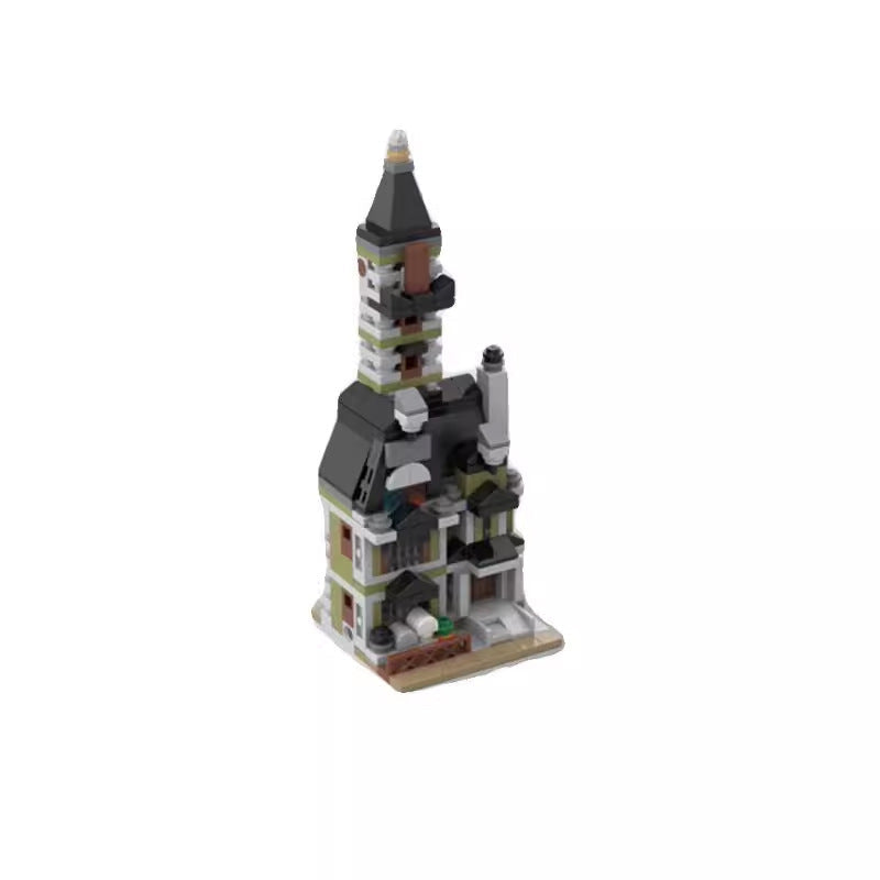 Mini Modular Haunted House Building Kit | LEGO-Compatible MOC - 1