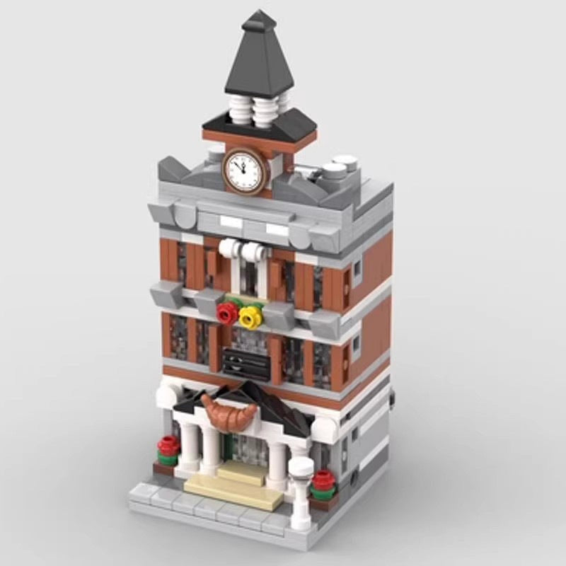 Mini Modular Town Hall MOC Building Kit | City Architecture Model - 2