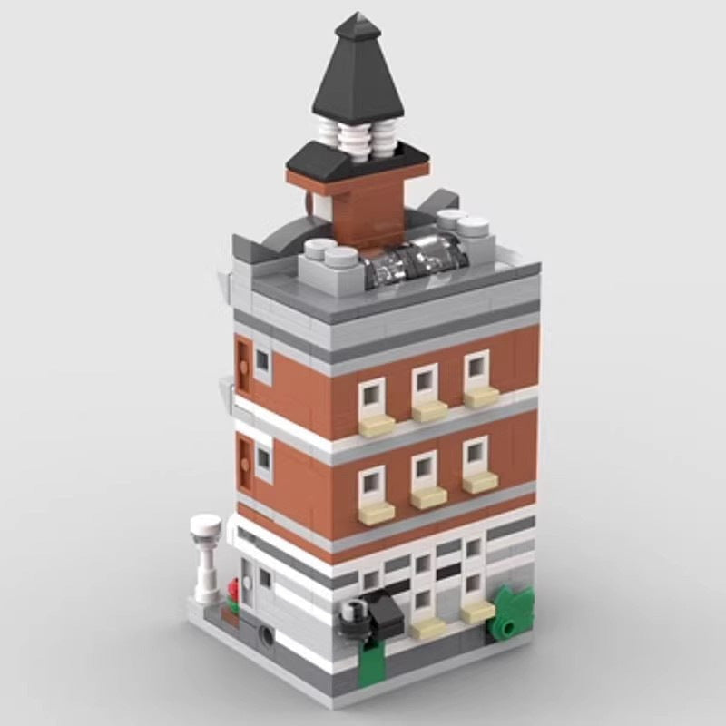 Mini Modular Town Hall MOC Building Kit | City Architecture Model - 4