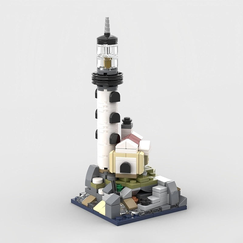 Mini Motorised Lighthouse Coastal Beacon Tower Building Kit | Compatible MOC - 1