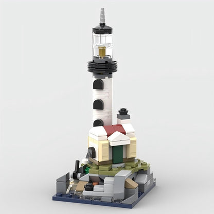 Mini Motorised Lighthouse Coastal Beacon Tower Building Kit | LEGO-Compatible MOC - 2